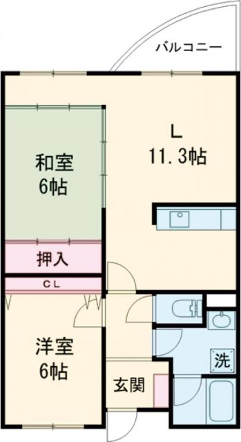 メゾンパティオ富岡の間取り