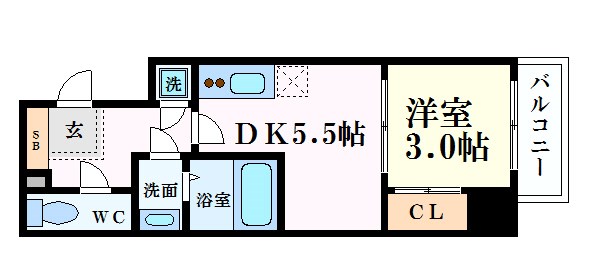 SERENiTE本町refletの間取り