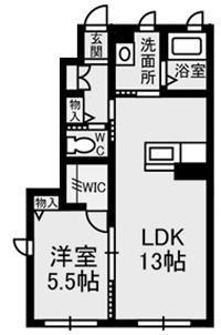 【スパジオ　コモド　蔵IIの間取り】