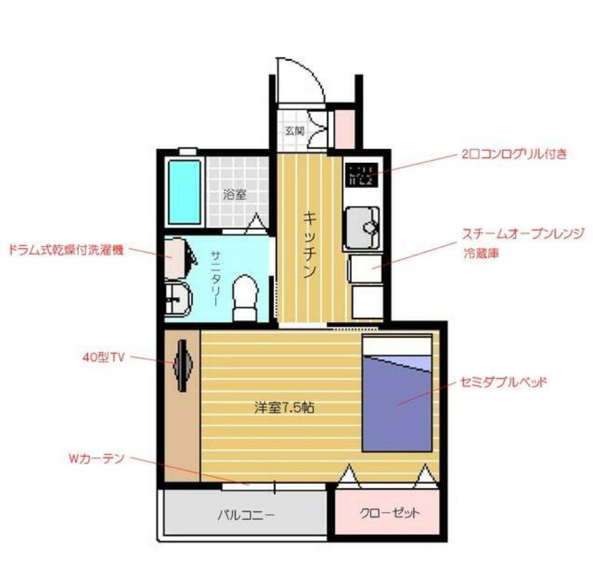 レセナＢ棟の間取り