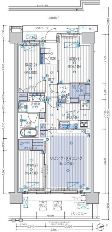 朝霞市幸町のマンションの間取り