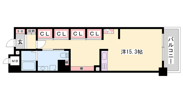 キャッスルコート西新町の間取り