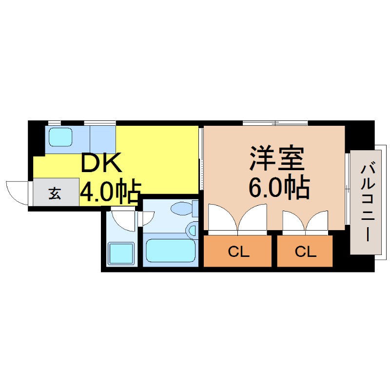 名古屋市中区大須のマンションの間取り