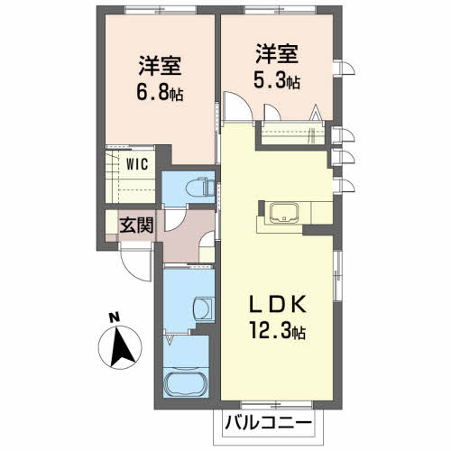 【シャーメゾンソレイユAの間取り】