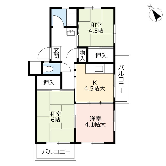 ＵＲ徳力の間取り