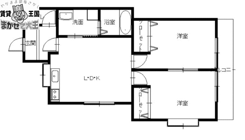 長崎市錦のアパートの間取り