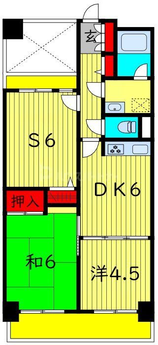 ライオンズヒルズ松戸の間取り