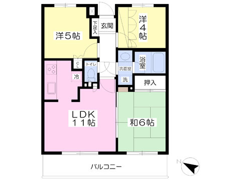 パティオ白楽東の間取り