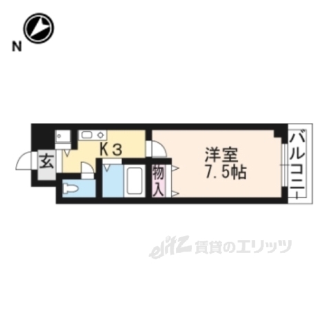 草津市追分南のマンションの間取り