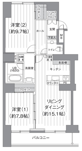 T′s garden北柏 2号棟の間取り