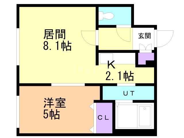 札幌市西区西野一条のマンションの間取り