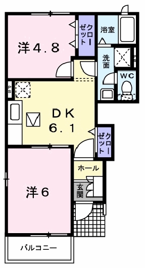 [家電付き] スプリングフィールドBの間取り