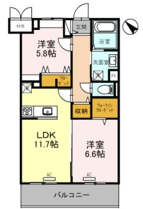 石田シティ新都心の間取り