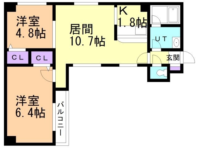 アンソレイエ　ヴィ　メゾンの間取り