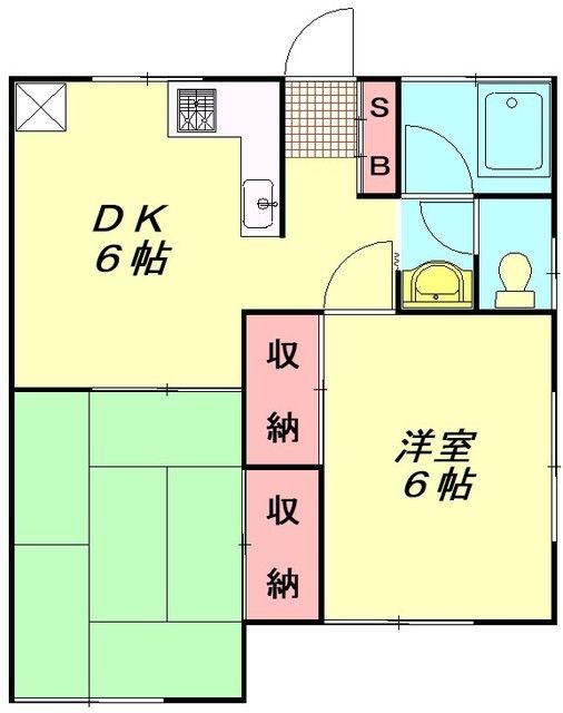 西東京市北原町のアパートの間取り