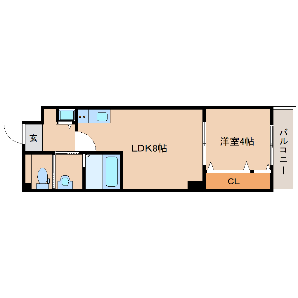 生駒市本町のマンションの間取り