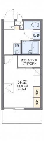 レオパレスセジュール和泉の間取り