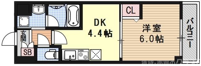 アクアプレイス京都三条朱雀の間取り