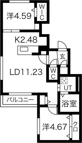 グランベールの間取り