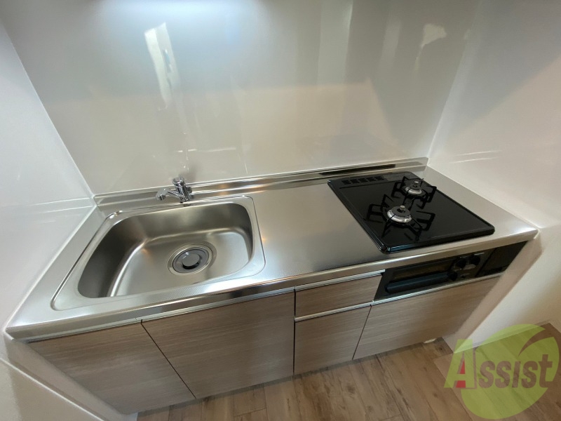 キッチン　２口システムキッチンなので、すぐお料理に使えます！