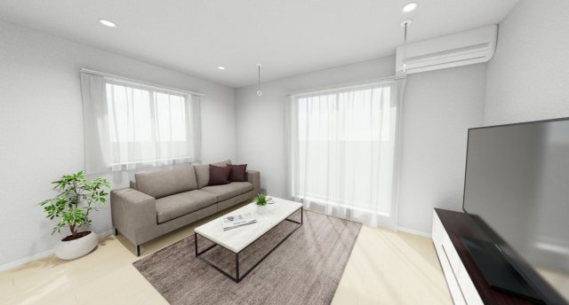 居室・リビング　完成イメージパースです。現況優先です。