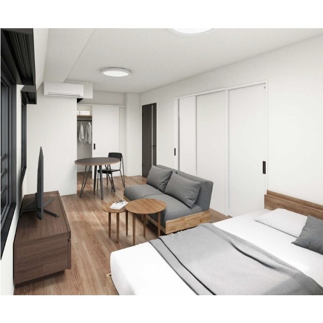 居室・リビング　３０７リノベーションパース画像です。