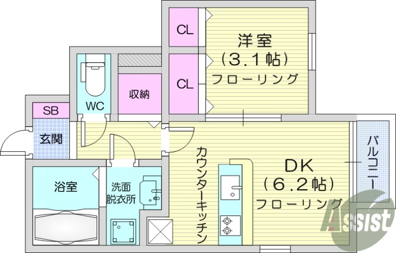 LINK STAGE富沢駅前3の間取り写真