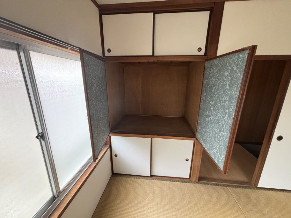 収納　調理スペース有、２口ガスコンロ置けますよ
