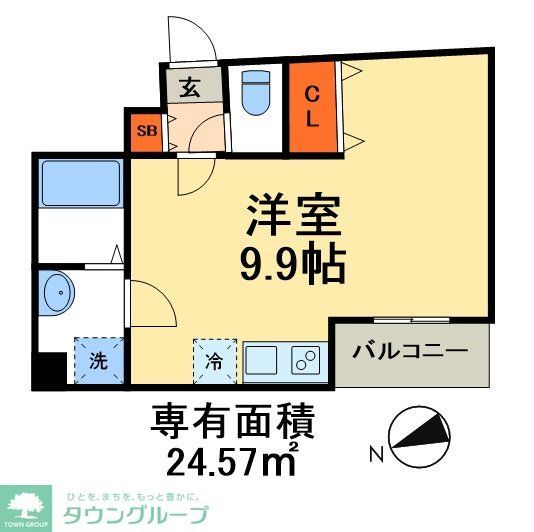 京成本線 国府台駅 徒歩5分 9階建 築2年の間取り写真