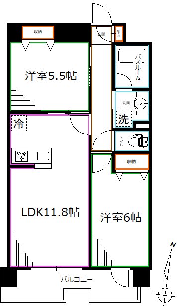 東京メトロ丸ノ内線 方南町駅 徒歩10分 5階建 築5年の間取り写真
