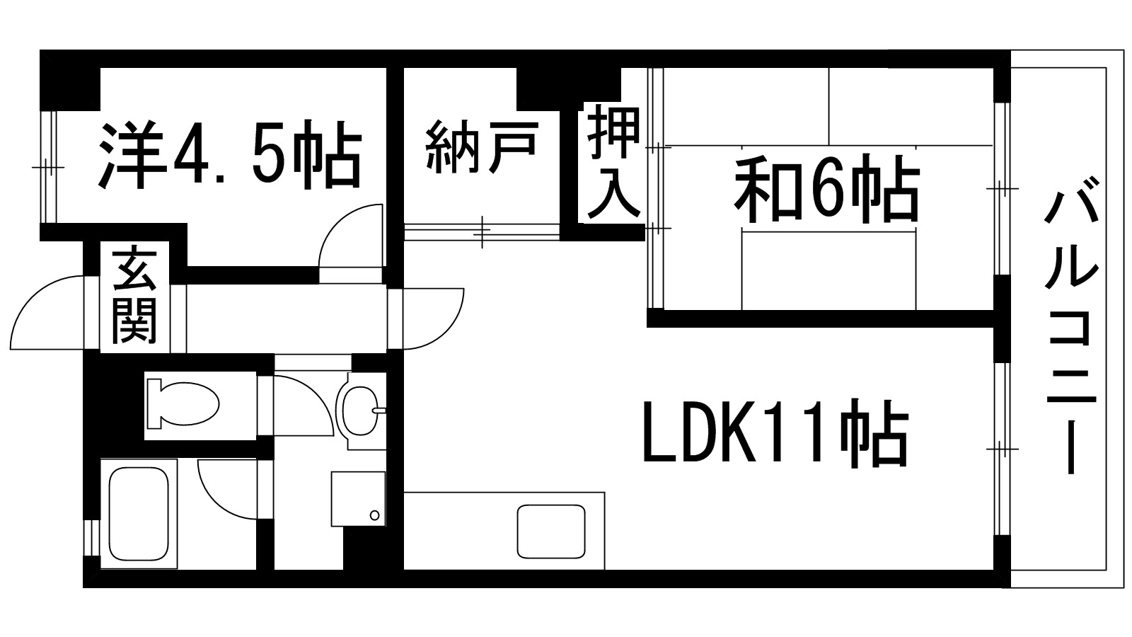 阪急今津線 門戸厄神駅 徒歩1分 5階建 築55年の間取り写真