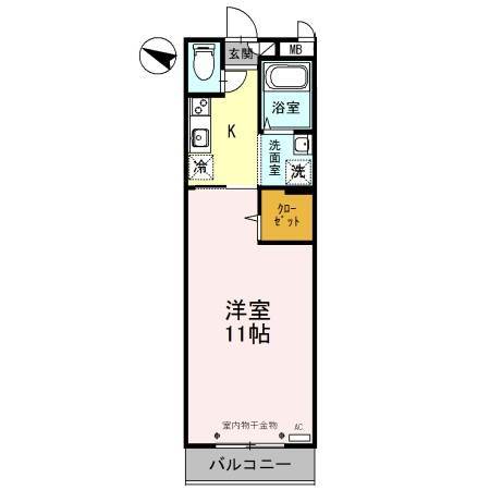 ＪＲ呉線 新広駅 徒歩15分 3階建 築18年の間取り写真