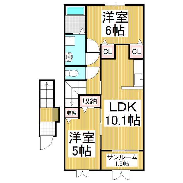 リブ ブライト パークAの間取り写真
