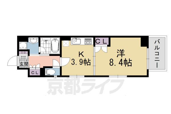 ベラジオ五条堀川の間取り写真