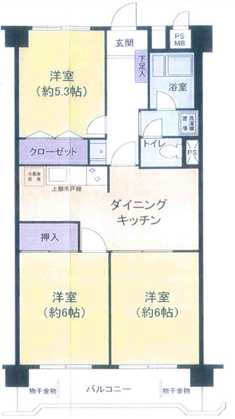 中銀新葛西マンシオンの間取り写真