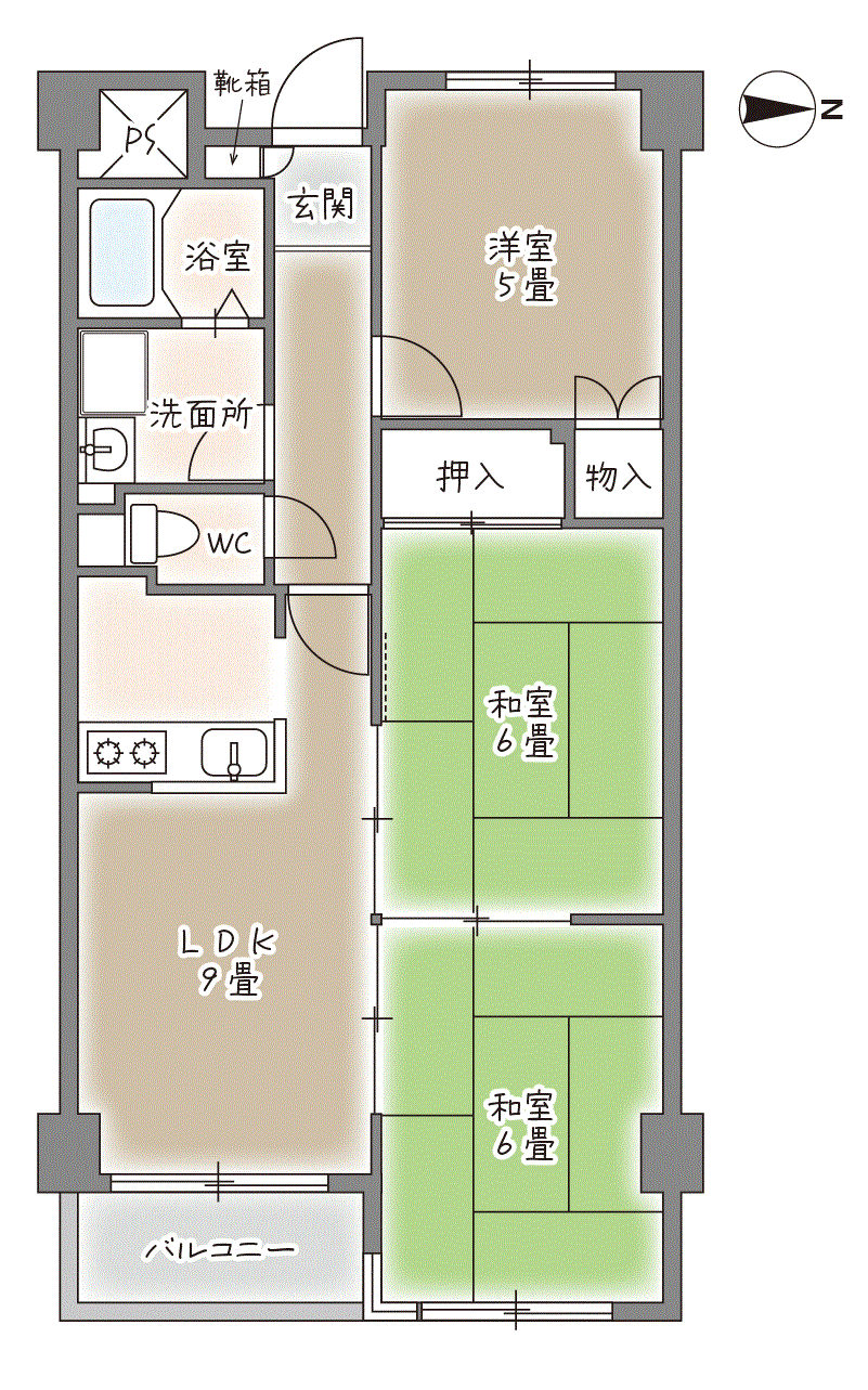 アデューウエダの間取り