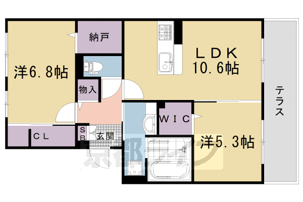 Ｄ－ＲＯＯＭ嵯峨嵐山の間取り