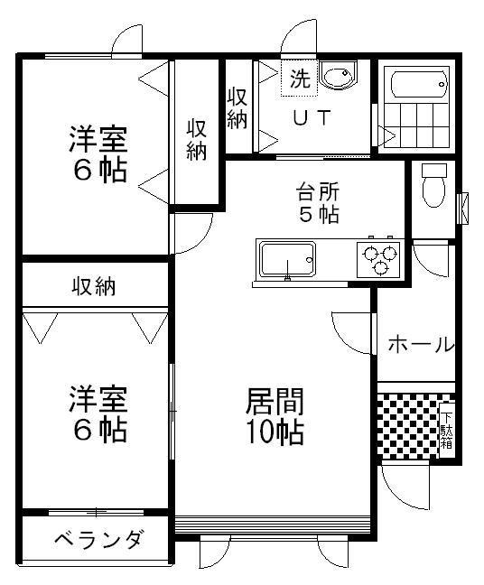 リリーコーポ２の間取り