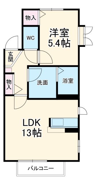 大府市共和町のアパートの間取り