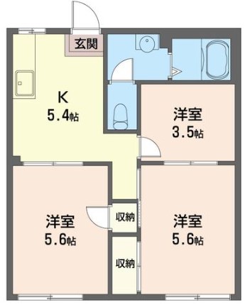 さいたま市大宮区三橋のアパートの間取り