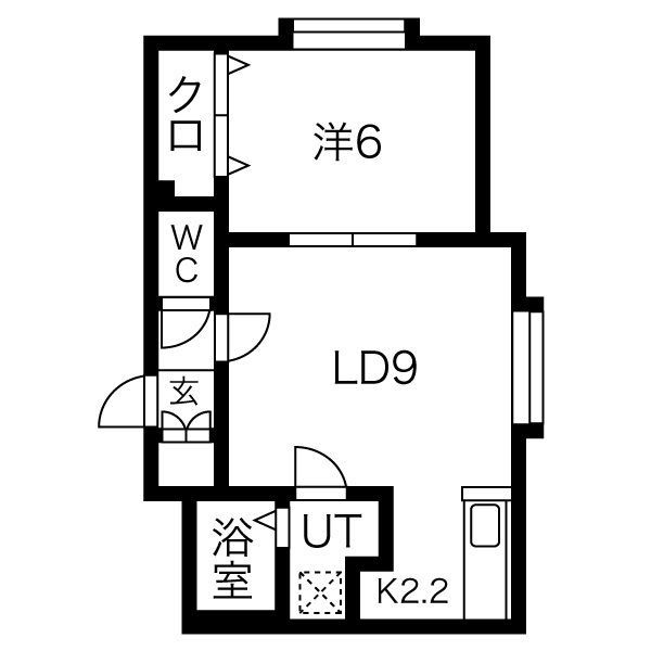 ハピネス銭函Iの間取り