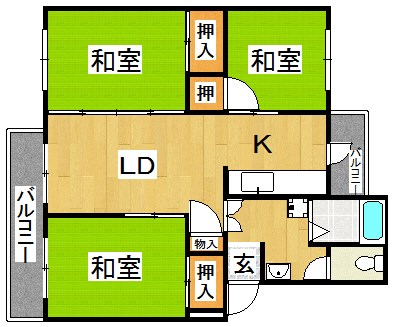 新金岡第７次住宅の間取り