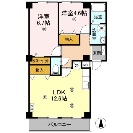 フィネス三条の間取り