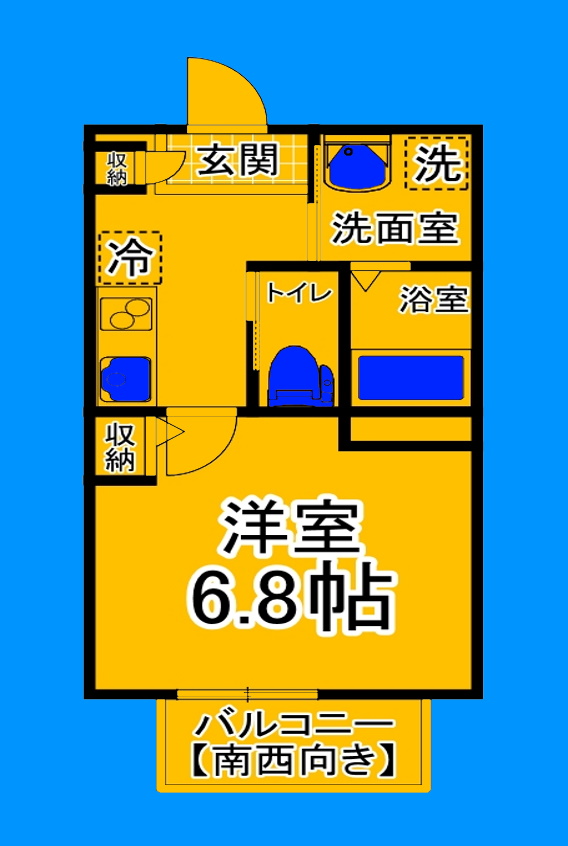 堺市堺区新在家町東のマンションの間取り