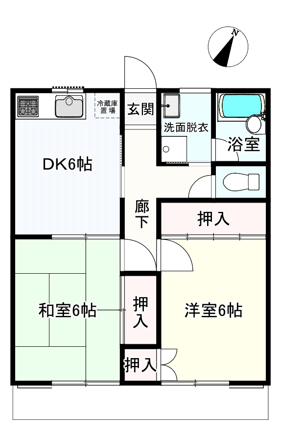 白鳥ハイツの間取り