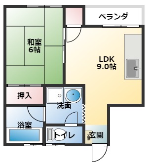 コーポラスかなやの間取り