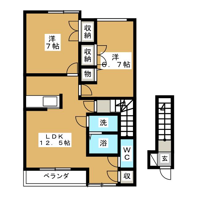 グローバルシティー　Ｈ棟の間取り