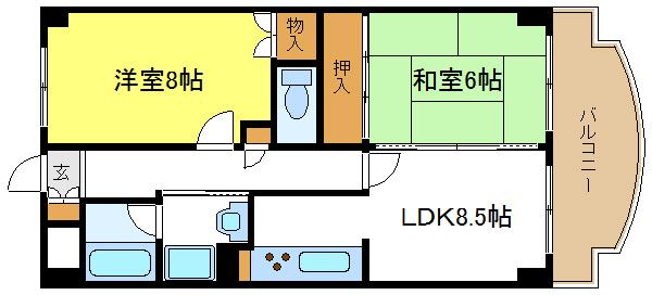 サンビレッジ２の間取り