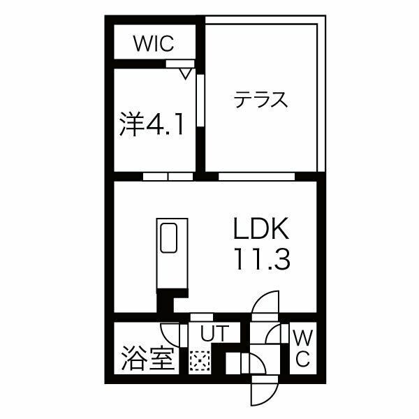 札幌市厚別区厚別中央一条のマンションの間取り