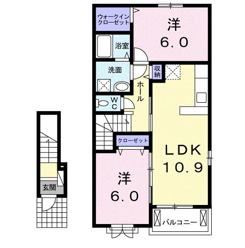 ライフシティ　スカイの間取り